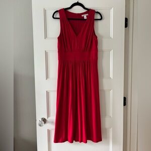 London Times Red Midi Dress